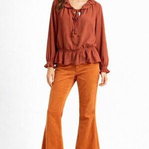 Boho Outfit Bundle Universal Thread Top M NWT with Saints & Hearts M Flare pants